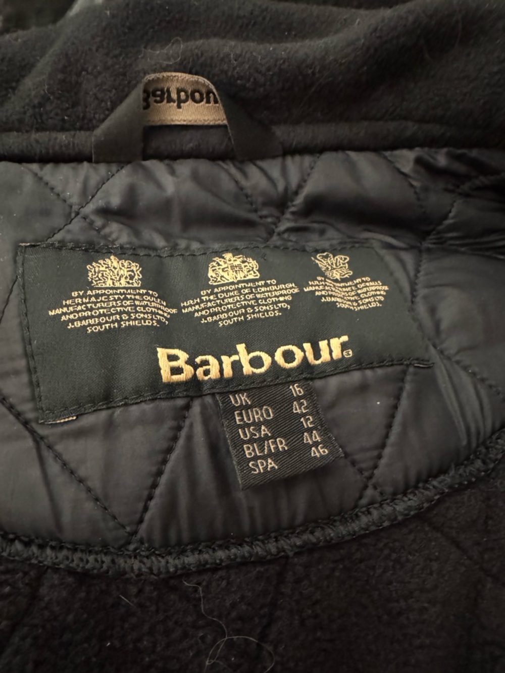 Barbour Black Quilted Jacket Womens US 12 UK 16 Lightweight Coat - Picture 3 of 6